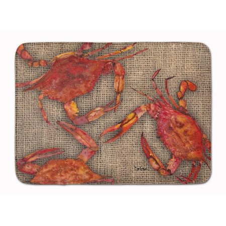 MICASA Cooked Crabs on Faux Burlap Machine Washable Memory Foam Mat MI54536
